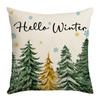 Christmas Pillow Home Green Christmas Tree Snowflake Bell Sofa Decorative Pillow Case