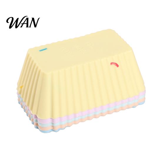 Heat Resistant Silicone Mold 5Pcs Cake Non-Stick Baking Cups Reusable Food Grade Muffin Liners Dishwasher Safe Oven Air Fryer for Muffins Egg