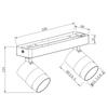 Reflektor Anillo 2 Gu10 Czarny Light Prestige Lp-770/2W Bk