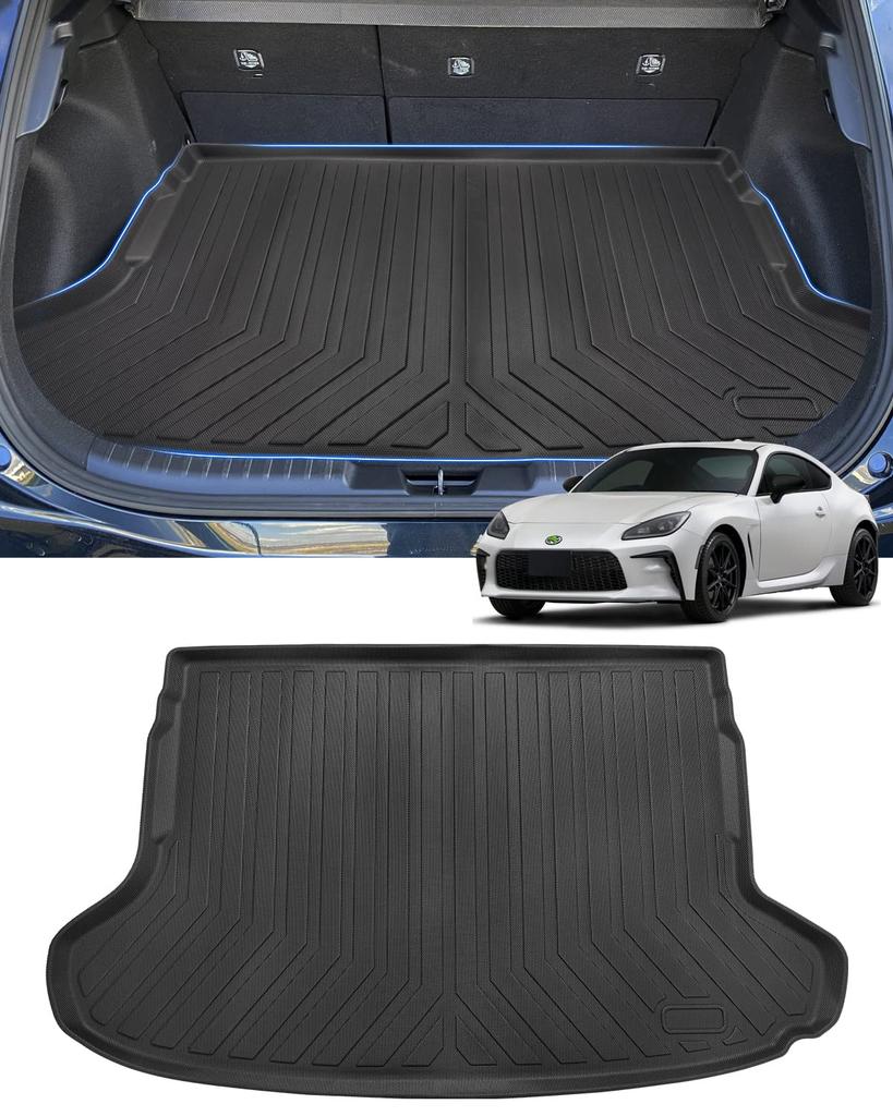 Mixsuper 3D Luggage Mat for Toyota GR86 ZN Series 2021 Trunk TPE Easy 1 Piece GR86 ZN Black (October onwards) - Mat, Waterproof, Abrasion-Resistant,