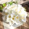 Artificial Phalaenopsis Flowers 5pcs Artificial Calla Bouquet Elegant Faux Flower Arrangement for Wedding Table Decor for Home