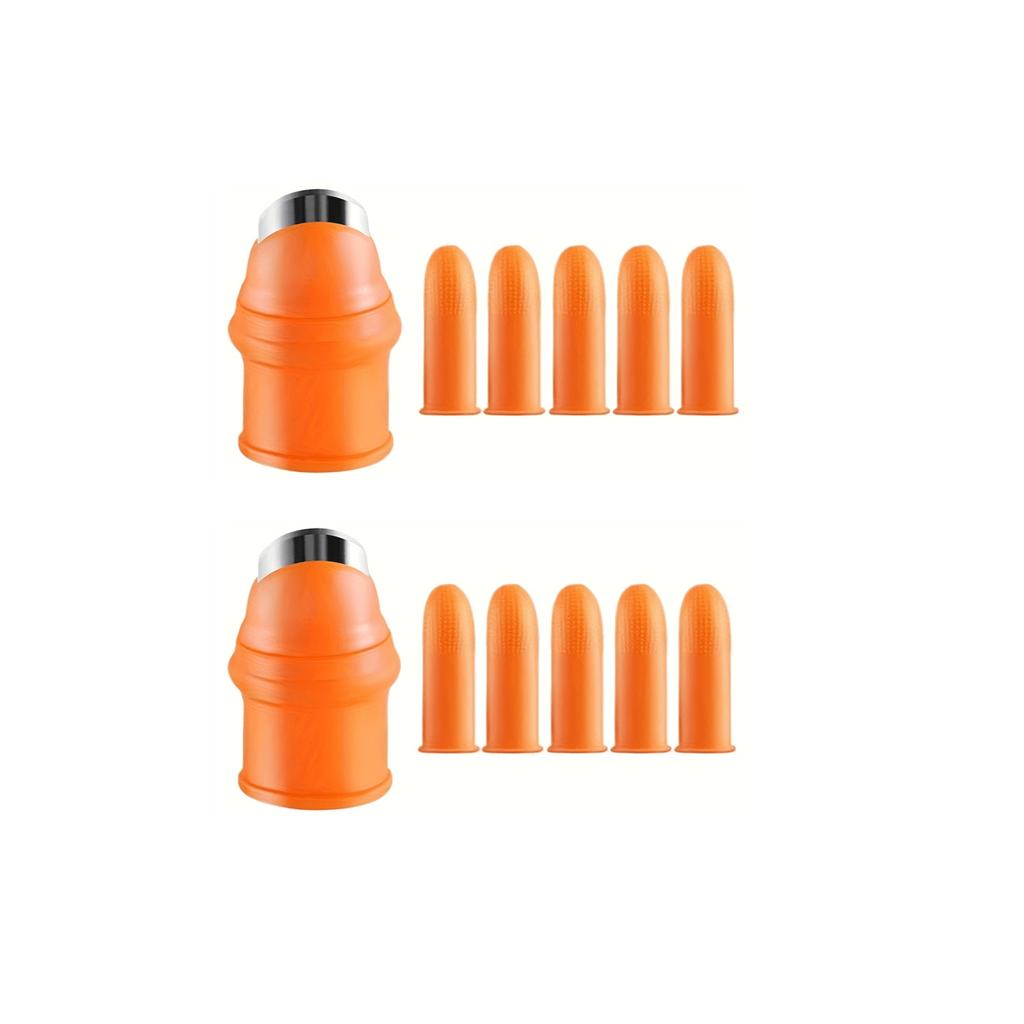 12 Pcs Silicone Thumb Knife Set - Easy-to-Grip Vegetable & Fruit Picking Tool with Stainless Steel Blade, Gardening Thumb Cutter & Plant Care Gear