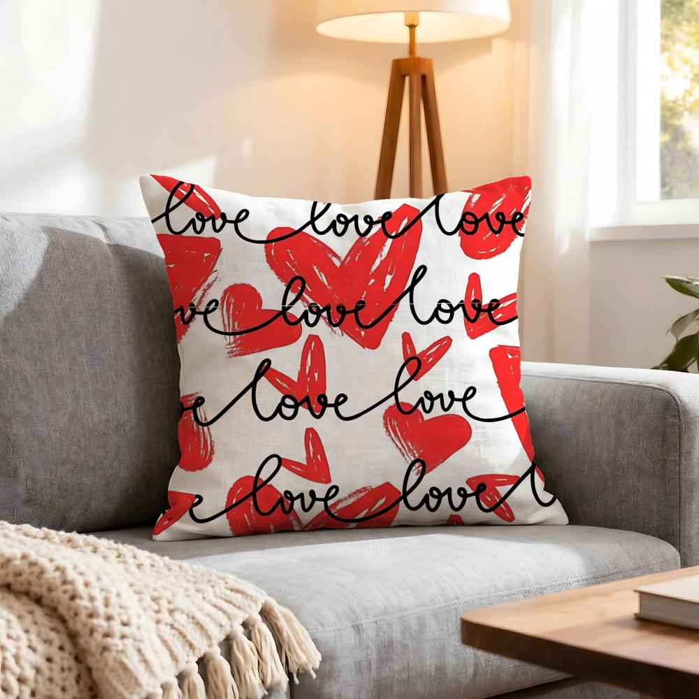 Holiday Valentine'S Day Cushion Cover 1Pcs Decorative Covers Soft Cushion Case For Sofa Couch Decor 40X40 45X45 Pillowcases
