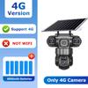 AIOOK V380 PRO 4G Camera HD Three Lenses 12MP 4K Outdoor Solar Camera Waterproof Night Vision Mobile Tracking Two-Way Intercom