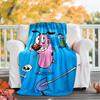 Courage the Cowardly Dog printed throw blanket—lightweight,soft,warm;versatile blanket for all seasons—perfect as &air-conditioning throw,nap blanket