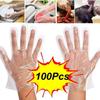 Non-sterile Gloves Non-sticking Oil-resistant Powder-free Transparent 100 Pieces