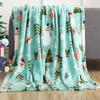 Christmas Throw Blanket,Flannel Snowflake Gingerbread 2024 Xmas Fleece Blanket,Winter Warm Soft Plush Blanket For Couch Sofa Bed#(3)