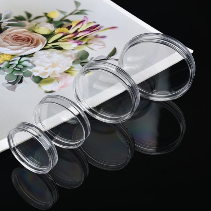 100 Pieces 18mm Coin Holder Capsules, Airtight Circular Clear Plastic Coin Containers, Secure Coin Storage for Collectibles, Commemorative Coins