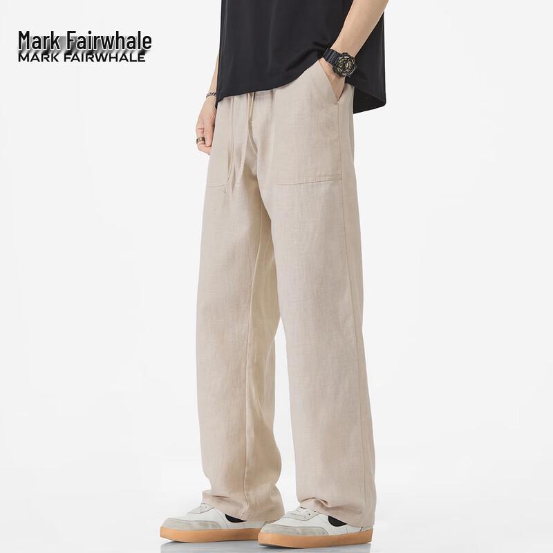 Мужские дышащие брюки прямого кроя из смеси рами Mark Fairwhale