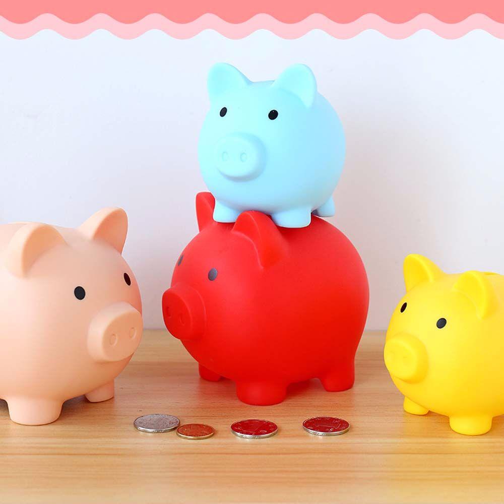Small Pig Shaped Shatterproof Kids Toy Money Bank Birthday Gift Piggy Bank Coins Storage Box