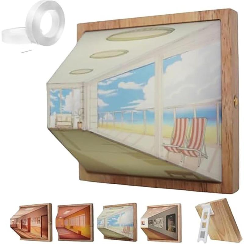 3D Naked Eye Visual Night Light, Креативный настенный декоративный светильник, Светодиодные лампы с трехмерным визуальным эффектом, Уникальная офисная атмосфера