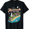 Beach Vacation Montauk New York Scenic Coastal Lighthouse T-Shirt