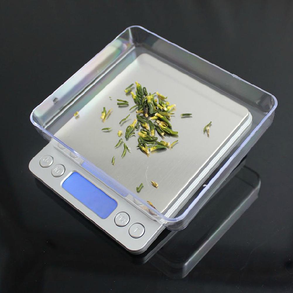 3kg/0.1g 500g/0.01g Stainless Steel Digital LCD Kitchen Jewelry Electronic Scale
