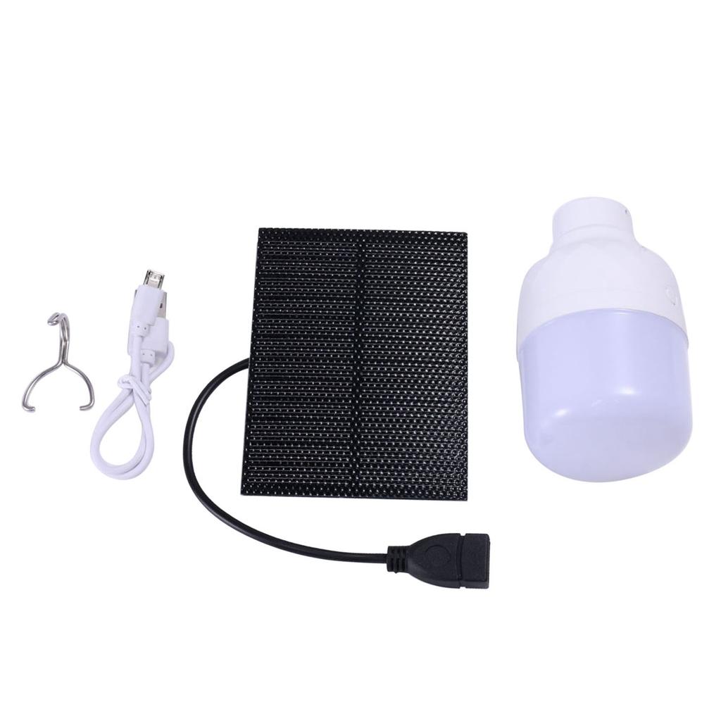Monocrystalline Silicon Solar Panel LED Solar USB Rechargeable Light Kit for Indoor and Outdoor Hiking Camping Fishing