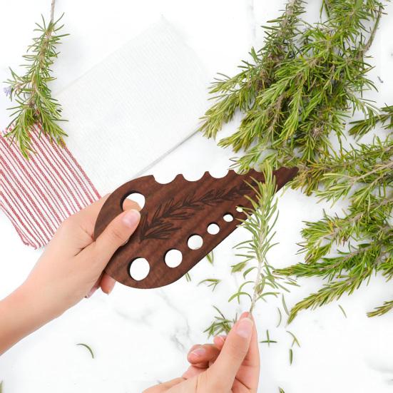 1/2 шт. 8-отверстное приспособление для удаления листьев трав Деревянное Быстрое Инструмент для удаления листьев капусты кале, мангольда и овощей Инструмент для удаления стеблей Сепаратор Кухонные гаджеты