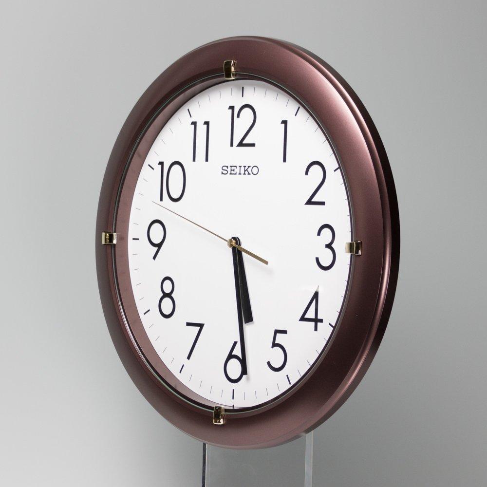 Seiko Clock Wall Clock Analog Brown Metallic KX621B