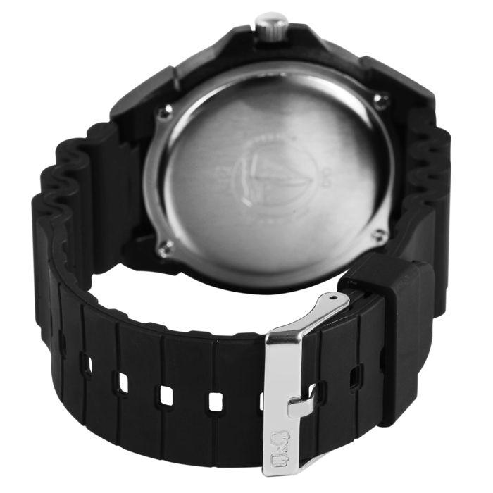 Montre - Q&amp;Q - V30A-004VY - Boîtier 43 mm - Étanchéité 10 bar - Bracelet résine noir