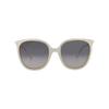 Gucci Round Frame Acetate Sunglasses White White Grey