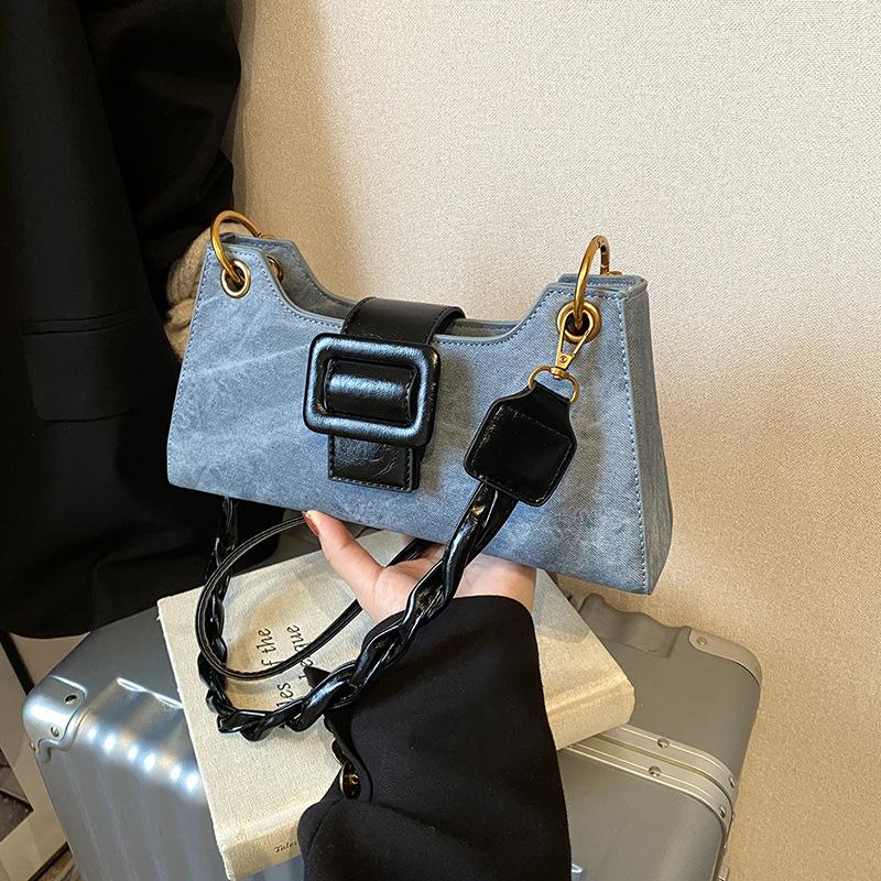 Сумка с ретро-текстурой, женская новая осенне-зимняя сумка через плечо, сумка под мышку, высококлассный нишевый дизайн, сумка-мессенджер