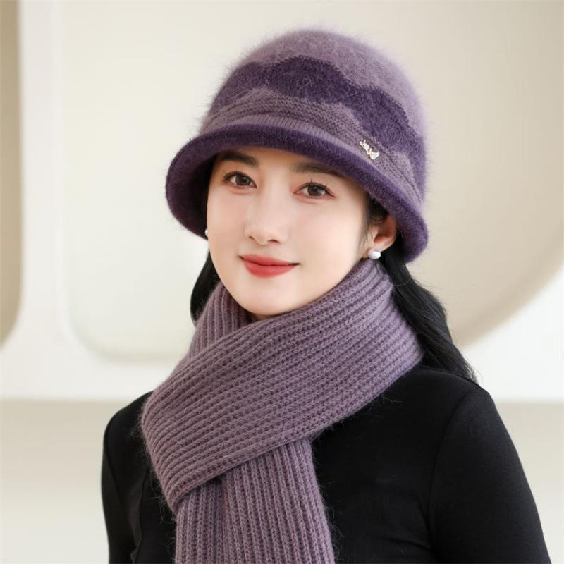 Elegant Winter Beanie for Women , Perfect for Middle-Aged & Elderly, Stretch Fit, Hand Washable,Warm Knit Winter Hat for Women