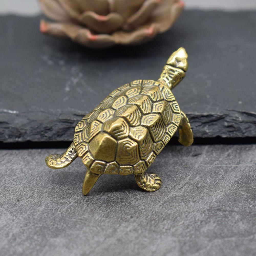 Craft Gift Personal Collection Desktop Ornaments Turtle Figurines Brass Tortoise Tortoise Statue