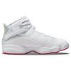 Air Jordan 6 Rings White Mystic Hibiscus Men Sneakers Pure-Platinum 322992-116
