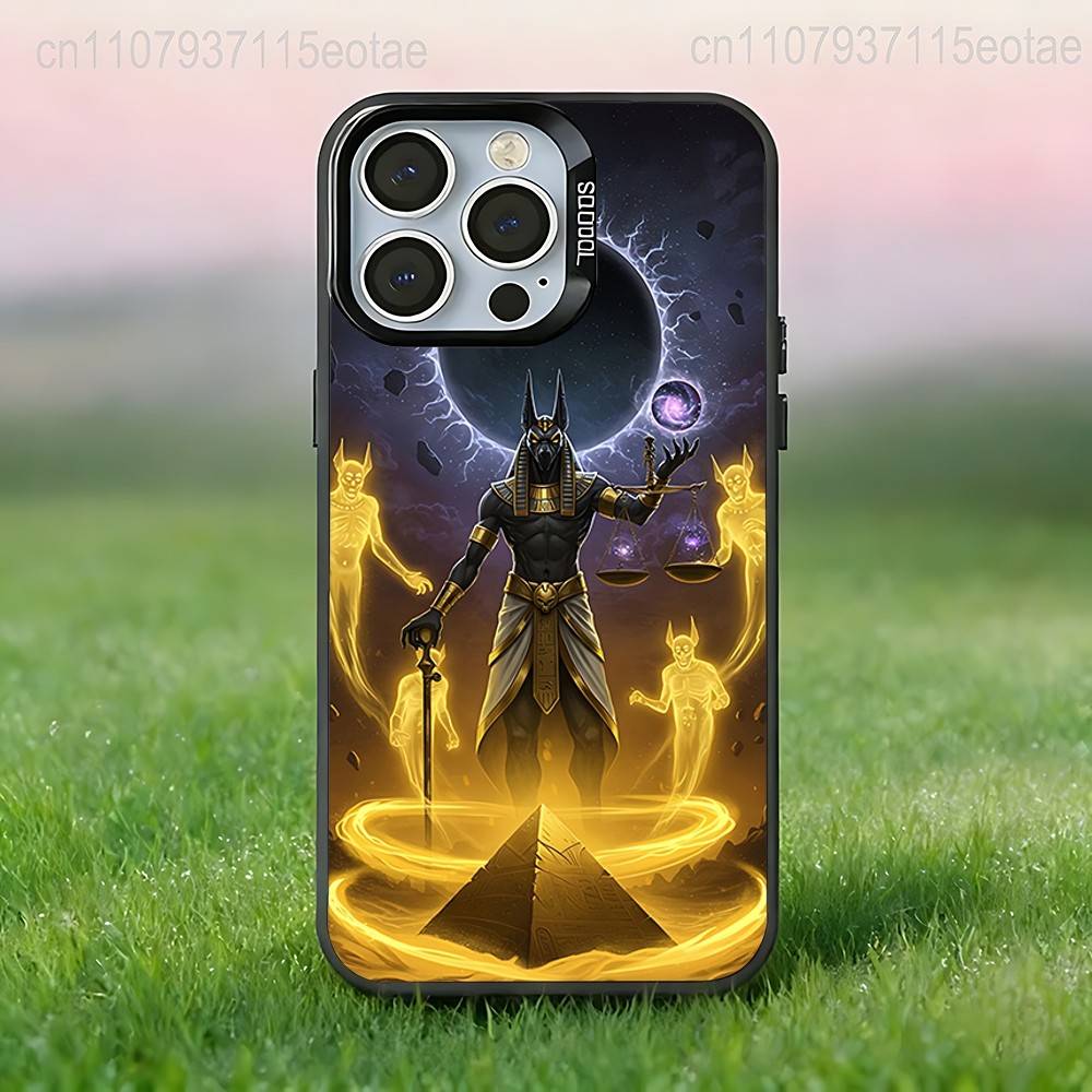A-Древнее искусство Египет КРУТЫЙ Чехол для телефона Для iPhone 17,16,15,14,13,12,11,Pro,Max,Plus,E,Air,Mini Черный ТПУ IMD Чехол