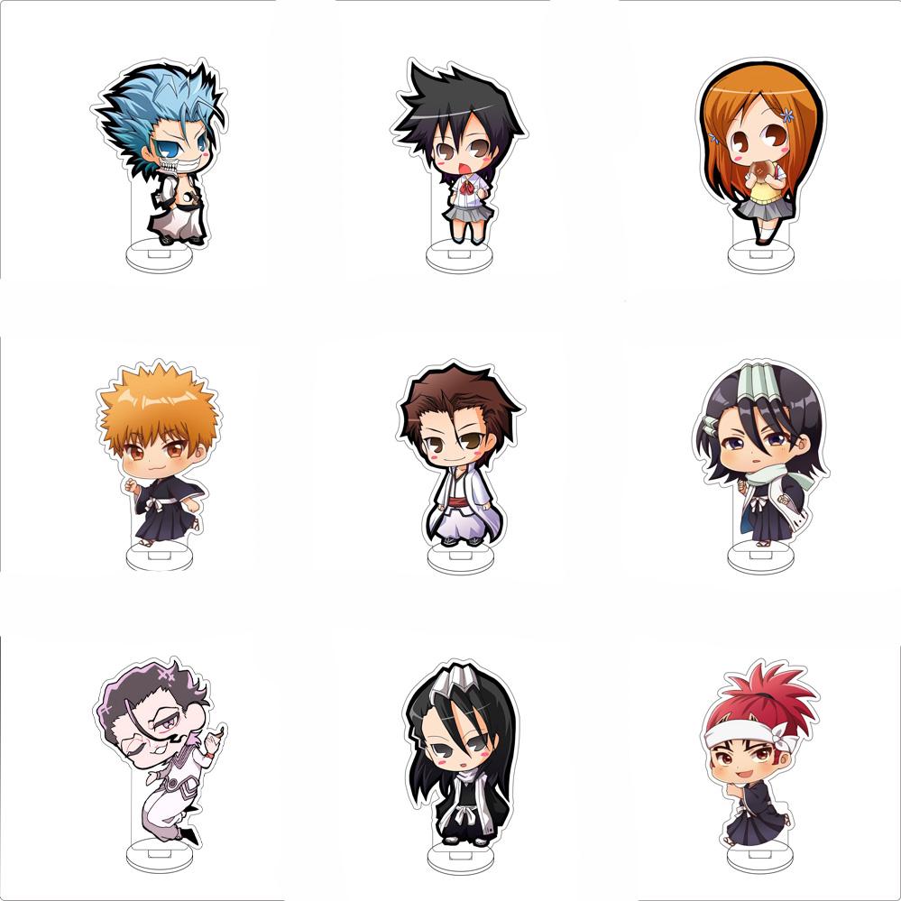 10 см Аниме BLEACH Подставка для фигурки Модель Куросаки Ичиго/Иноуэ Орихиме/Исида Урю Милый Декор для стола Стоячий Знак Подарки