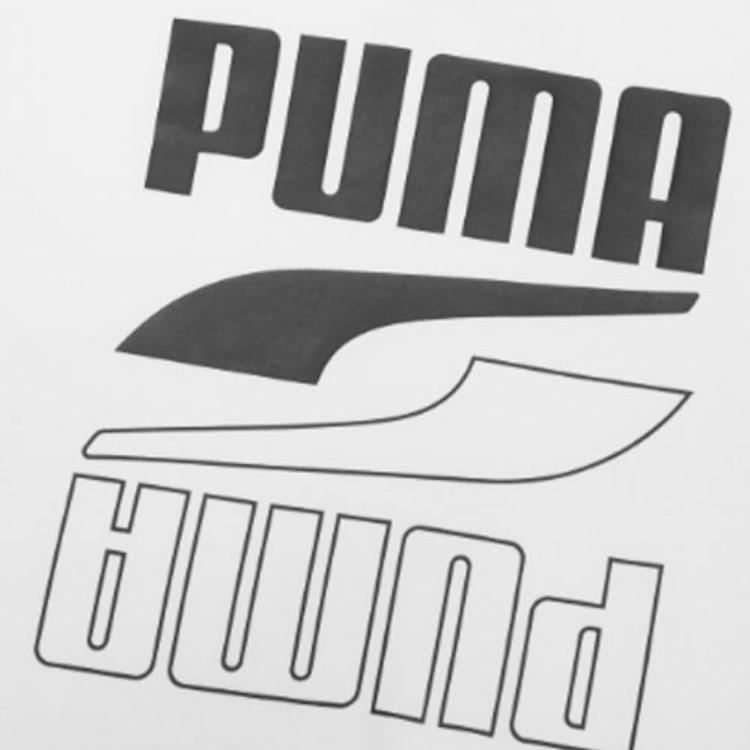 Puma Casual Sport Print Crew Neck Sweatshirt Men Tops White 585272-02