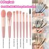 8 Pcs/set Mini Travel Women Makeup Brushes Sets Portable Soft Concealer Brush Beauty Foundation Eye Shadow Eyelash Lip Tool