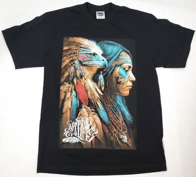 Indian T-shirt Native 4LIFE Warrior Pride Urban Streetwear Men's Tee Black New Unisex T-Shirt