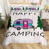 Пододеяльник Happy Camping, комплект постельного белья в деревенском стиле для кемпинга и автофургона, королевский комплект постельного белья «Звездная ночь», чехол для пододеяльника с тематикой приключений