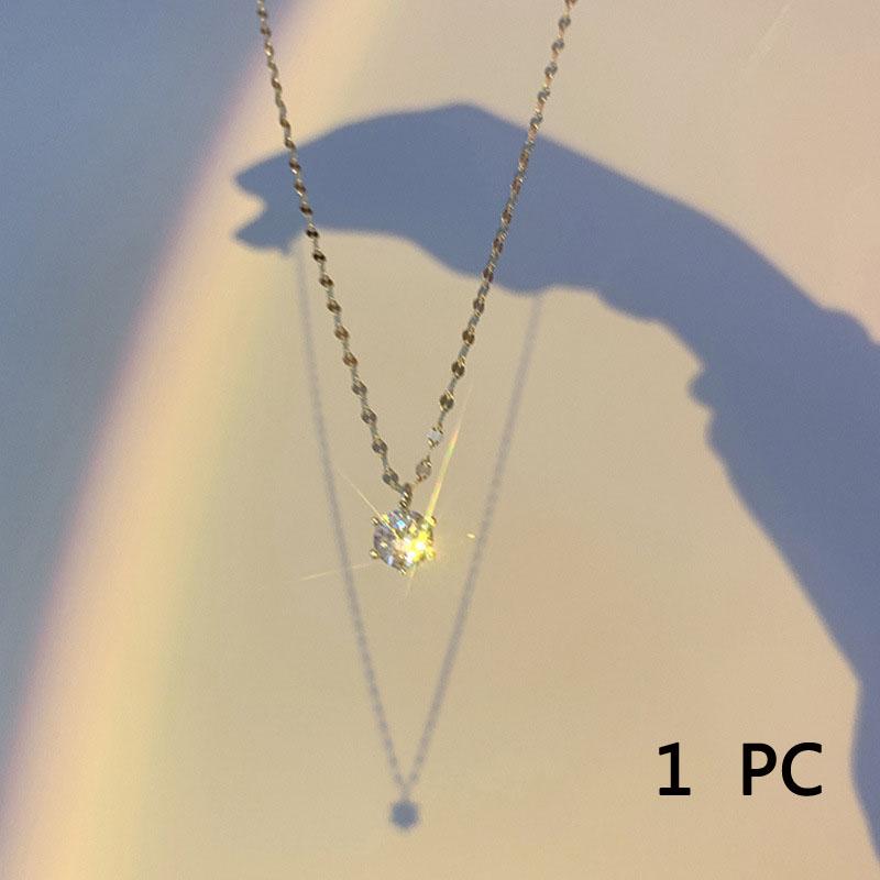 2025 New Fashion Simple Simple Fresh Six Claw Necklace Female Temperament Personality Collarbone Chain Jewelry