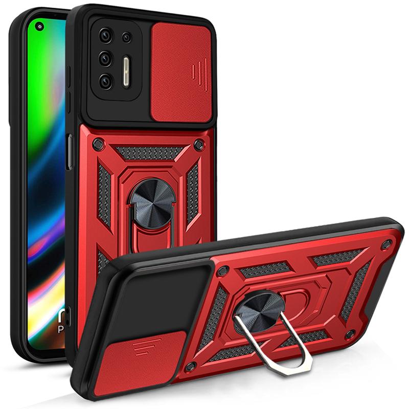 Для Motorola Moto G9 Power Case Push Pull Camera Armor Чехол для телефона Moto G9 Play G9 Plus E7 Plus Магнитная подставка задняя крышка