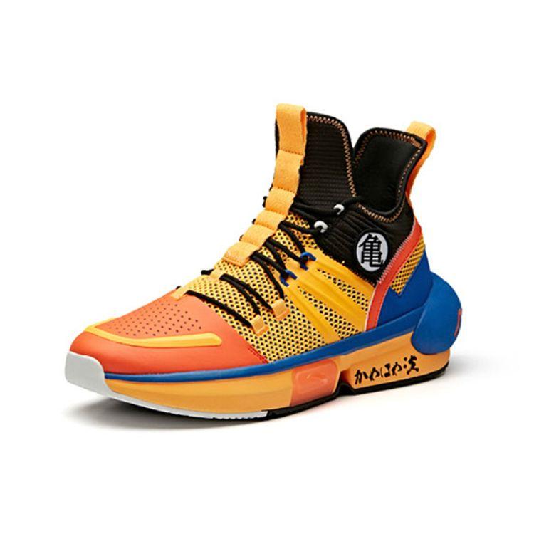 Anta Баскетбольные кроссовки Dragon Ball X Collaboration Goku Super Saiyan Mid-Top, женские кроссовки, черные, оранжевые 12941602-2