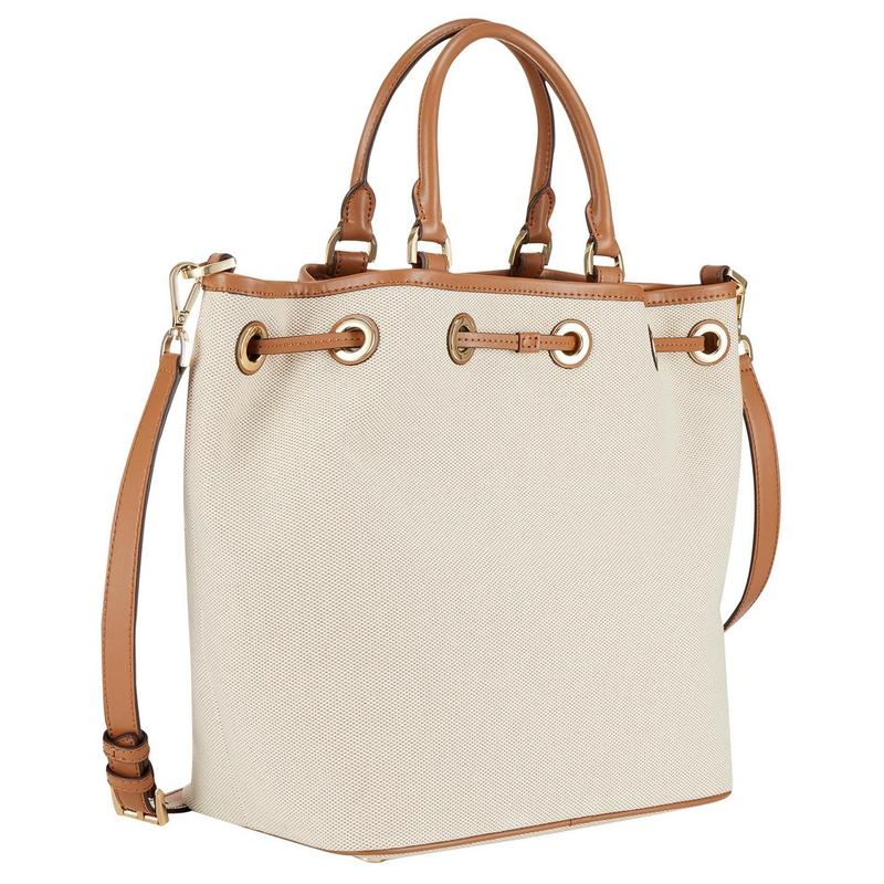 Michael Kors Серия багажа Letter LOGO сочетание цветов Хлопок и полиэстер Сумка Женская бежевая