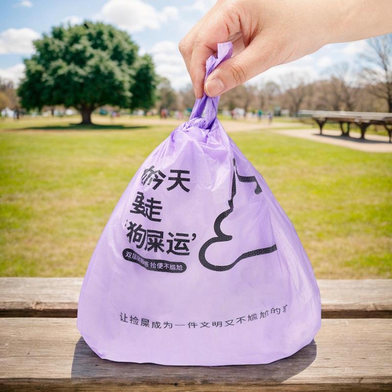 Пакеты для какашек для собак Пакеты для какашек 50 штук Устойчивые к запаху Толстый держатель для мусора Переноска для прогулок Кемпинг На открытом воздухе Квартира