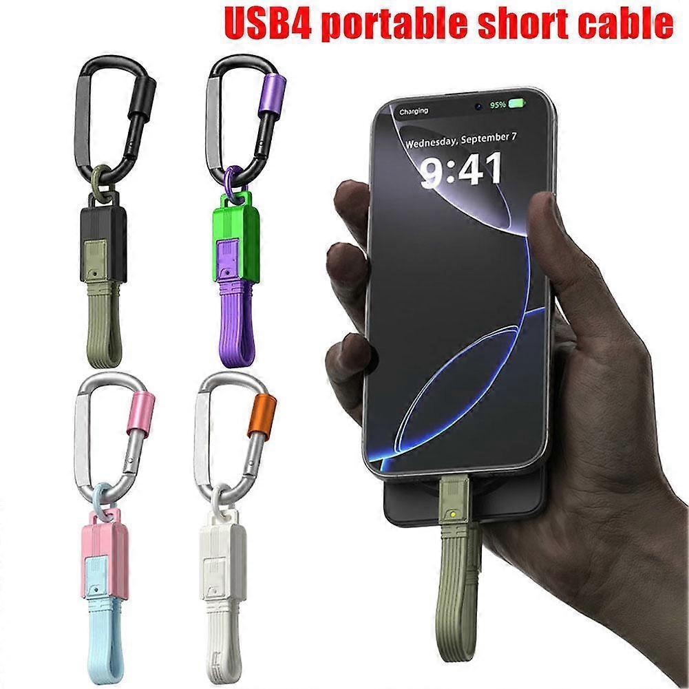 Usb4 Cable Pd 240W Fast Charging C To C Cable Portable Lanyard Design