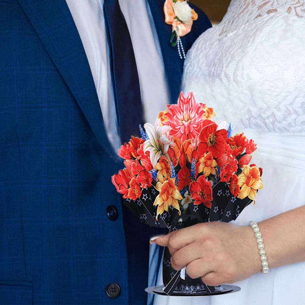 3D поздравительная открытка, искусственный цветок, букет, украшения, принадлежности для Дня матери, дня рождения, вечеринки, подарок, поставка