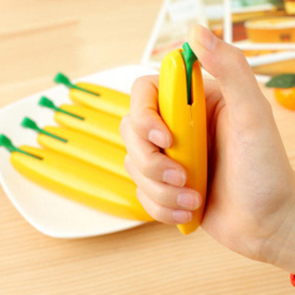 1 шт. Милые кавайные канцелярские принадлежности в виде банана, креативные шариковые ручки, офисные школьные принадлежности, забавные милые ручки