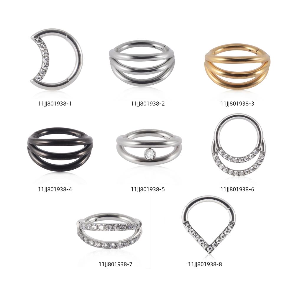 Элегантные кольца для носа в форме луны для хряща, изящные кольца для носа в виде луны, серьги-луны для пирсинга Дэйт, Рук, сверкающие серьги для ушей