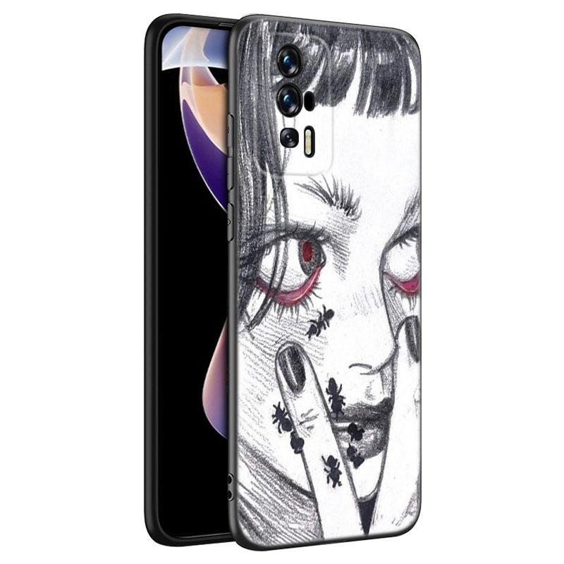 Japanese Horror Manga Black Phone Case For Xiaomi Redmi 7A 8A 9A 10A 11A 9C 10C 12C 13C 11 Prime A1 A2 Plus 12 4G Note 9T 12R