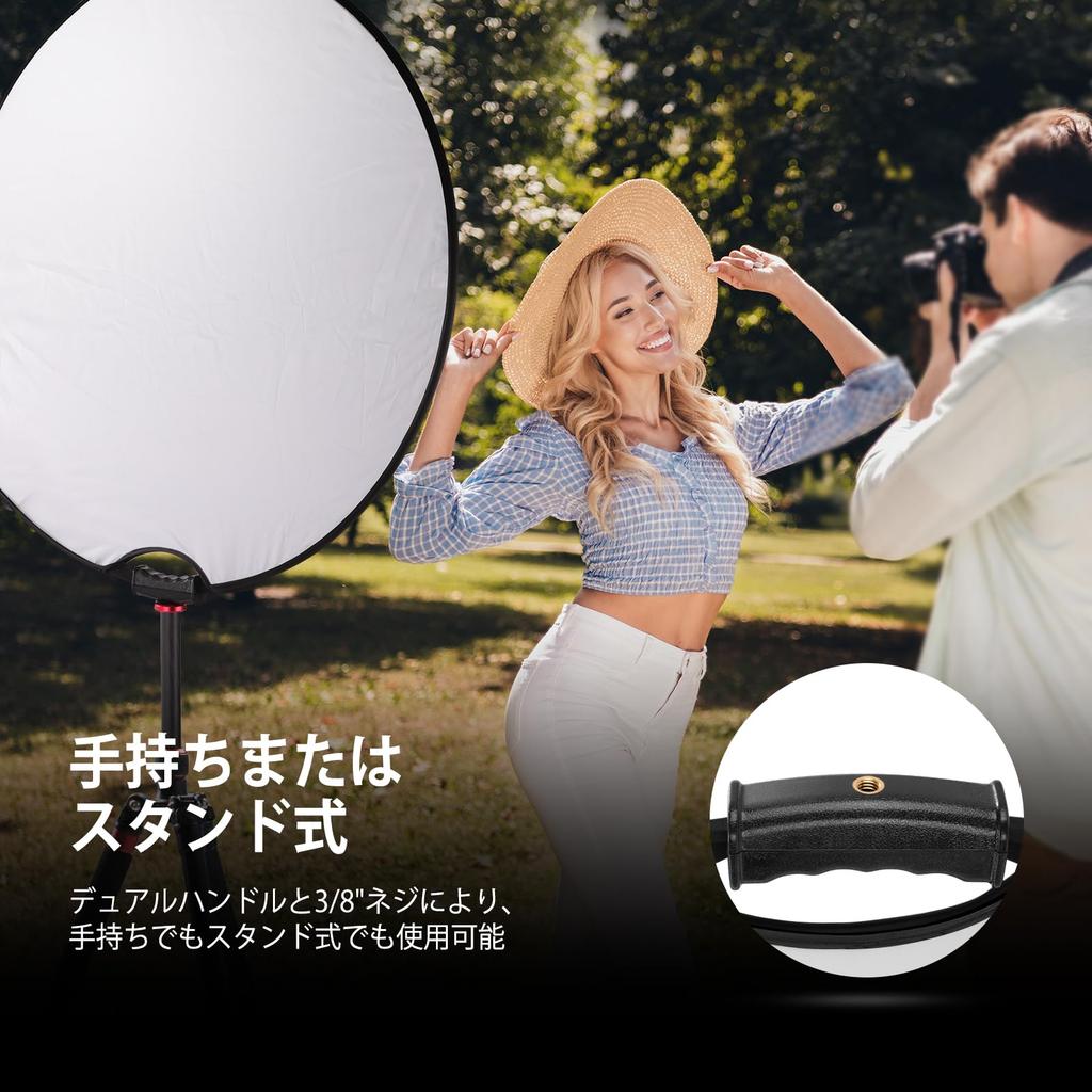 Светоотражатель NEEWER с ручкой-держателем Резьба 5в1 Складной Круглый Диффузор Фотографическое Освещение Подходит для Наружного Освещения 51"/130см 3/8"