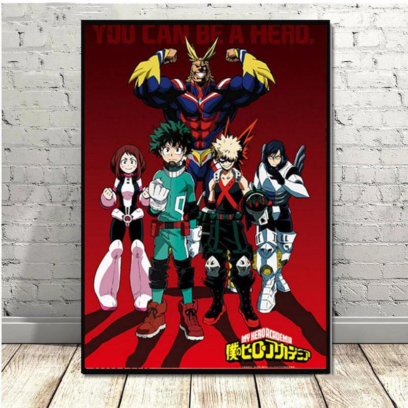 Япония герой аниме эстетика картины холст живопись плакаты и принты художественная академия росписи дома детская комната стены украшения дома без рамки