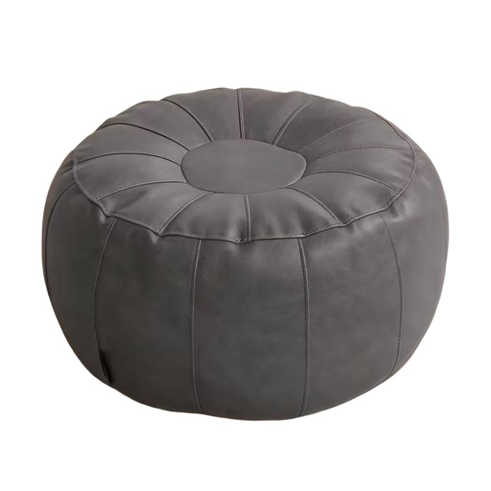 Large Capacity Pumpkin Pouf Cover Non-Slip Sofa Stool Cover Thicken Leather Pouf Toy Storage