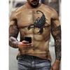 New Animal Scorpion Pattern 3D Print T-shirts Men Women Streetwear Short Sleeve O-Neck T Shirt Oversized Tees Tops Man Clothing