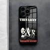 Чехол для телефона Rock Band T-Thin LizzyS Для IPhone 17 Air 16 E Pro Max 15 14 13 Mini 12 Pro 11 Max Plus Черная Стеклянная Крышка