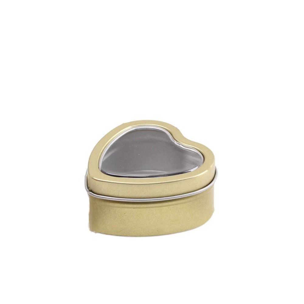 Серебряные/красные/розовые банки в форме сердца Жестяные контейнеры в форме сердца Креативные банки для изготовления свечей своими руками