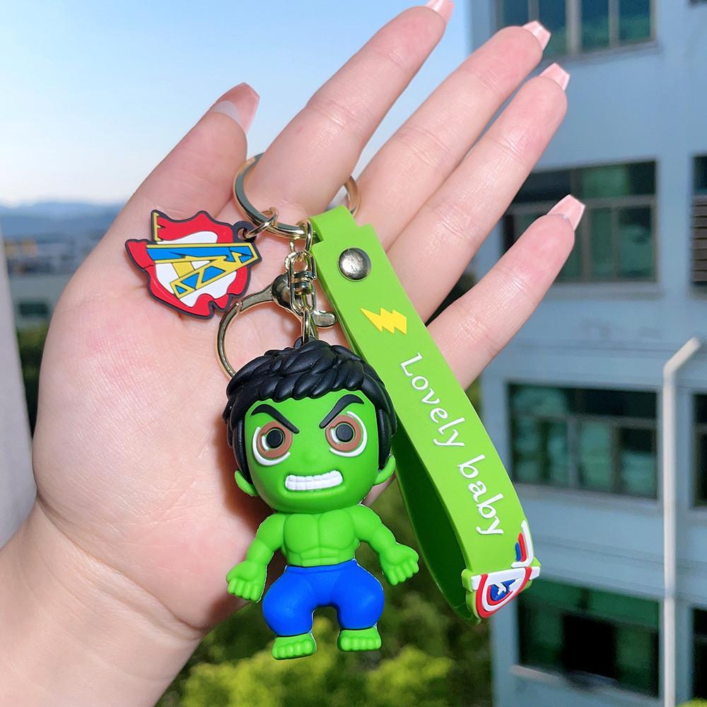 Аксессуары Брелок Супергерой Человек-паук Халк Железный Человек Кольцо для ключей Милый Декор для автомобиля Подарок