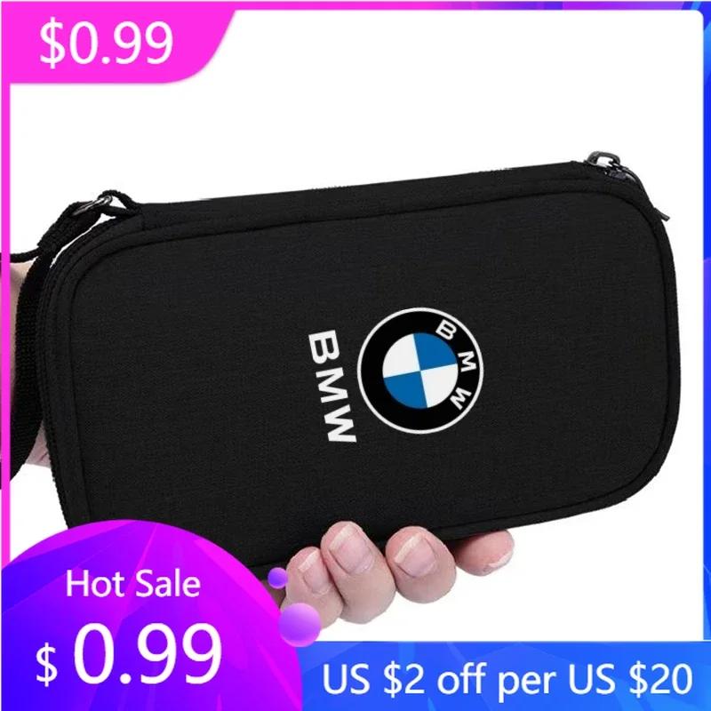 Car Sticker 2025 Hot Portable Storage bag for keys car driver's license Cable Gadget Card Pouch For BMW E39 E46 E36 E53 E90 E60